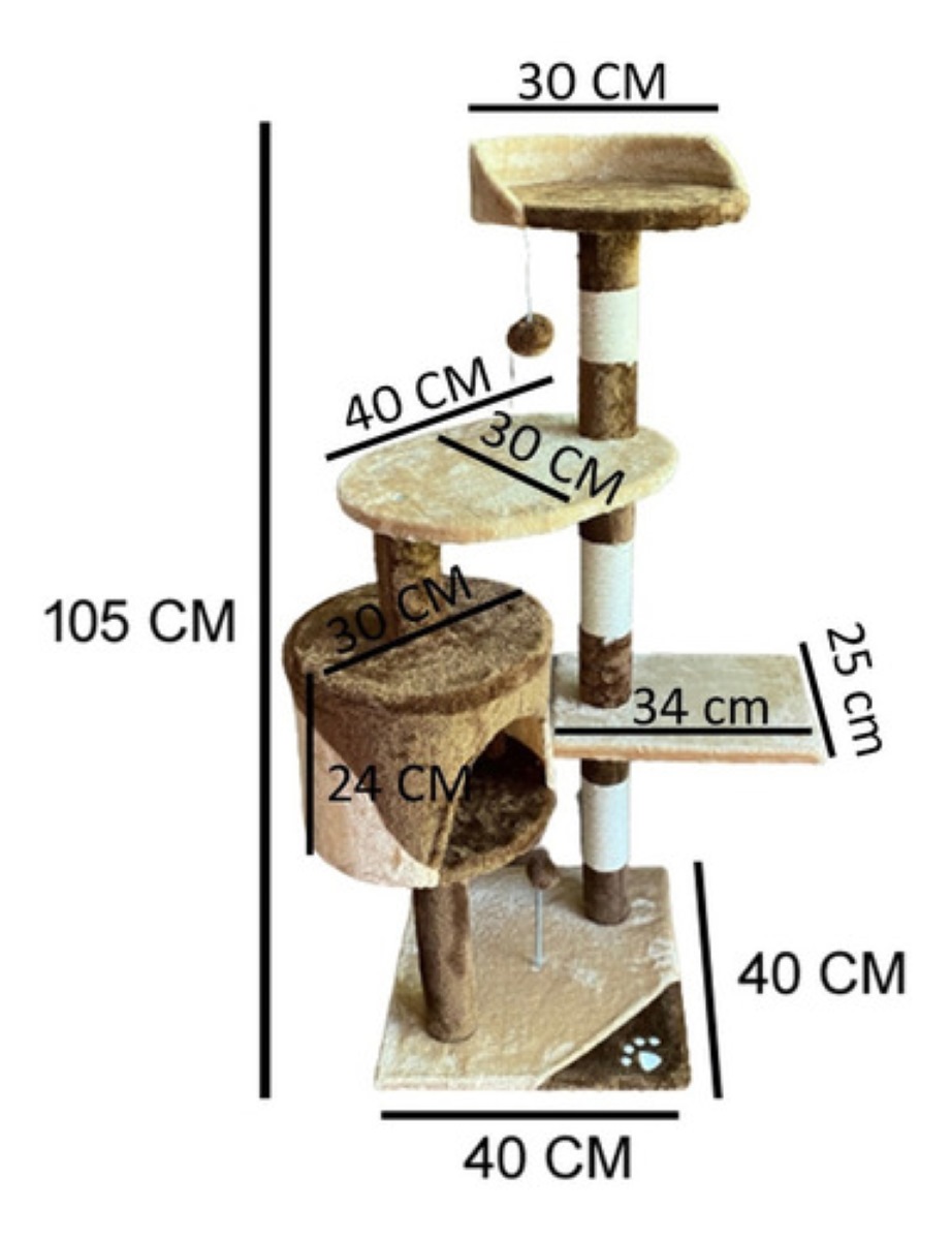 Rascador Para Gatos Arbol Trepador Cafe