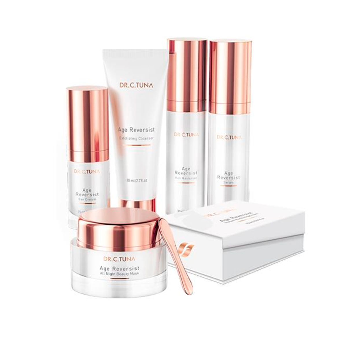 Suero Facial  Prevención de Arrugas y Líneas Finas Set Age Reversist Limpiador Exfoliante Cuidado Facial  