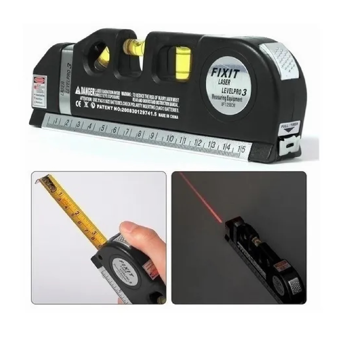 Nivel Láser Multifuncional Nivel Burbuja 3 Modos 2,5 M