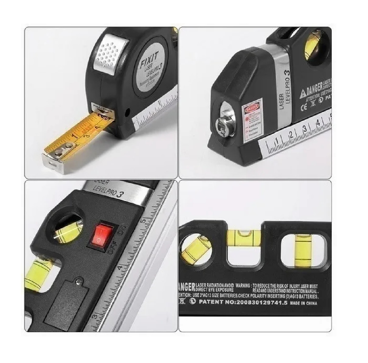 Nivel Láser Multifuncional Nivel Burbuja 3 Modos 2,5 M