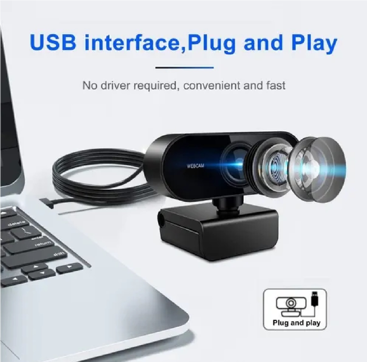 Cámara Web Fhd 1080p Pequeña Usb
