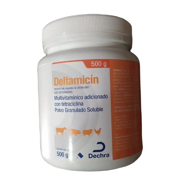 Deltamicín Multivitamínico Para Aves, Lechones ** 500 Gr. **