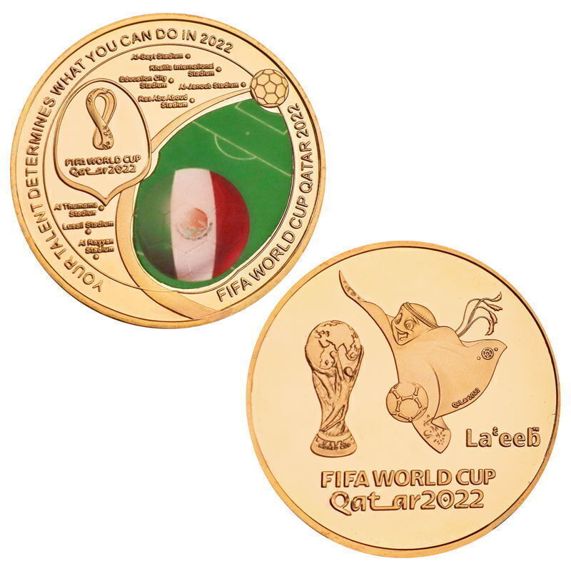 Moneda Conmemorativa Mundial Catar Qatar 2022