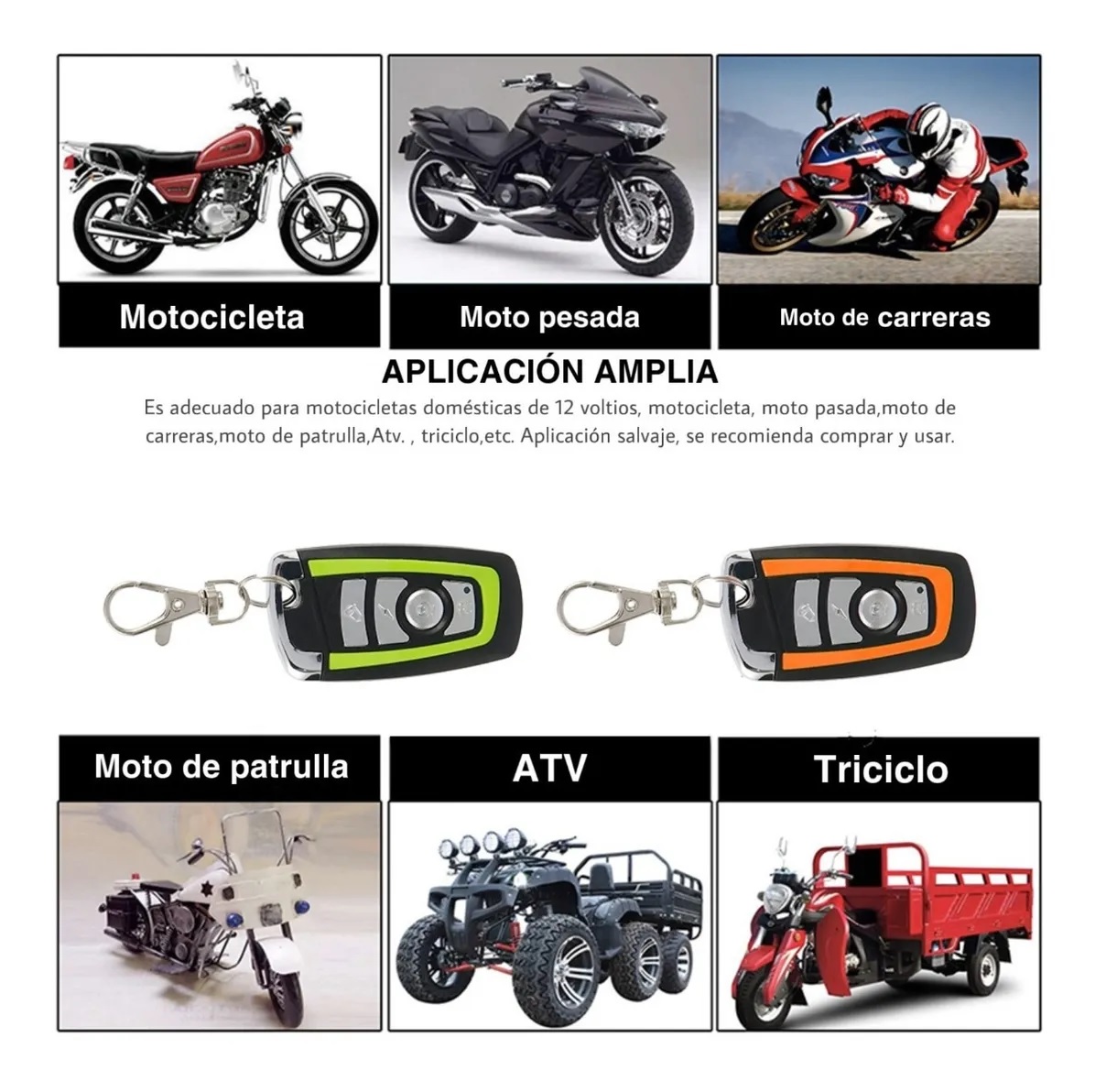 Alarma Arranque Control Remoto Para Moto Seguridad Antirrobo