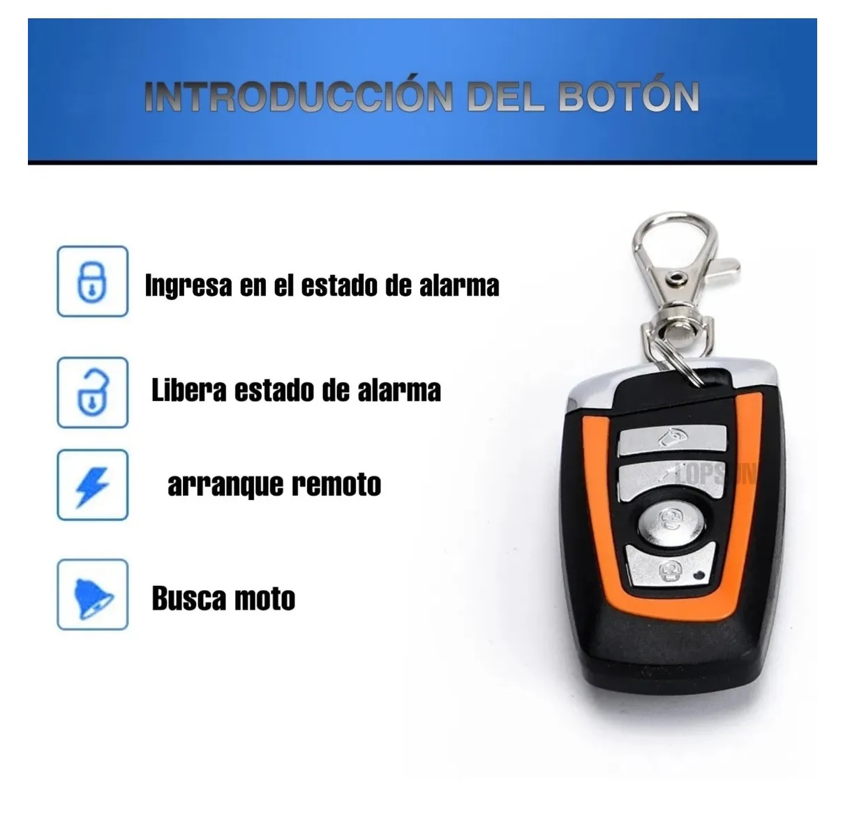 Alarma Arranque Control Remoto Para Moto Seguridad Antirrobo