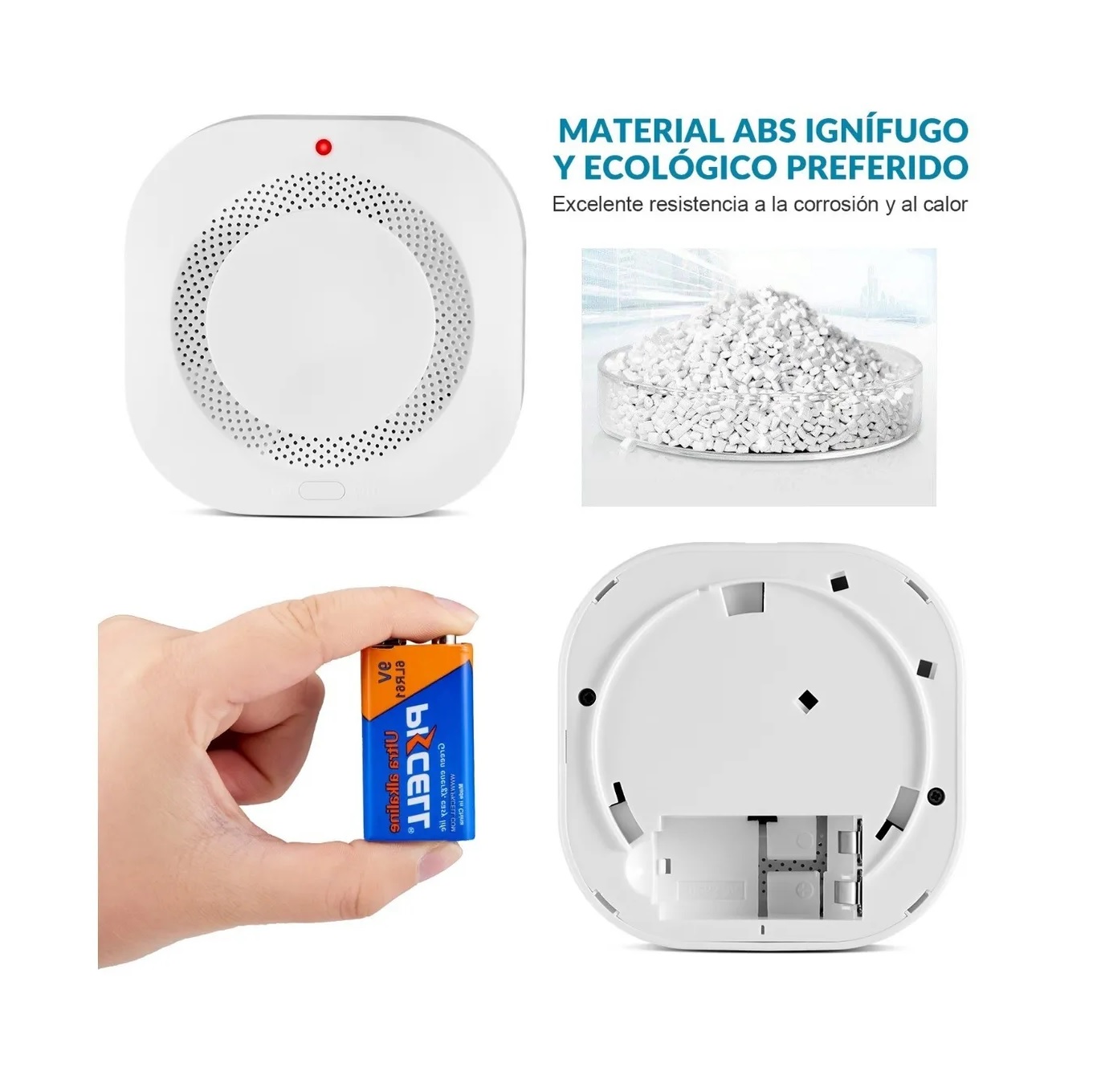 Detector De Humo Inteligente Con Sensor De Incendio Alarma