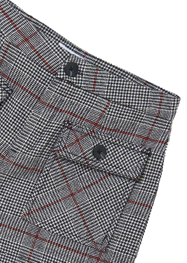 Conjunto Playera manga larga y Pantalón corto de cuadros para chica marca Mayoral
