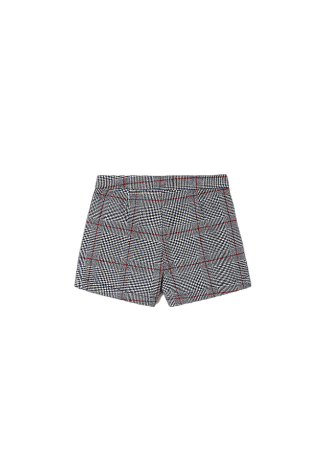 Conjunto Playera manga larga y Pantalón corto de cuadros para chica marca Mayoral