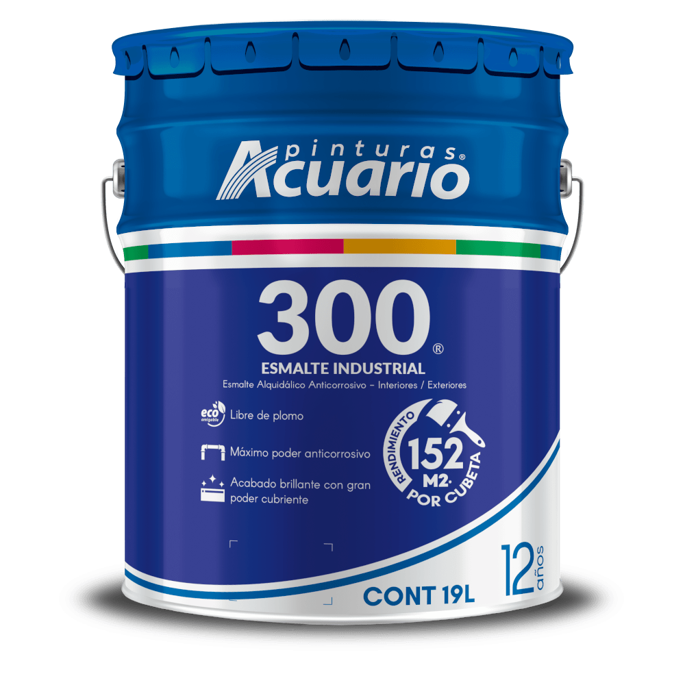 Pintura Esmalte 300 Color Rojo Acuario 19 Lt EA30890