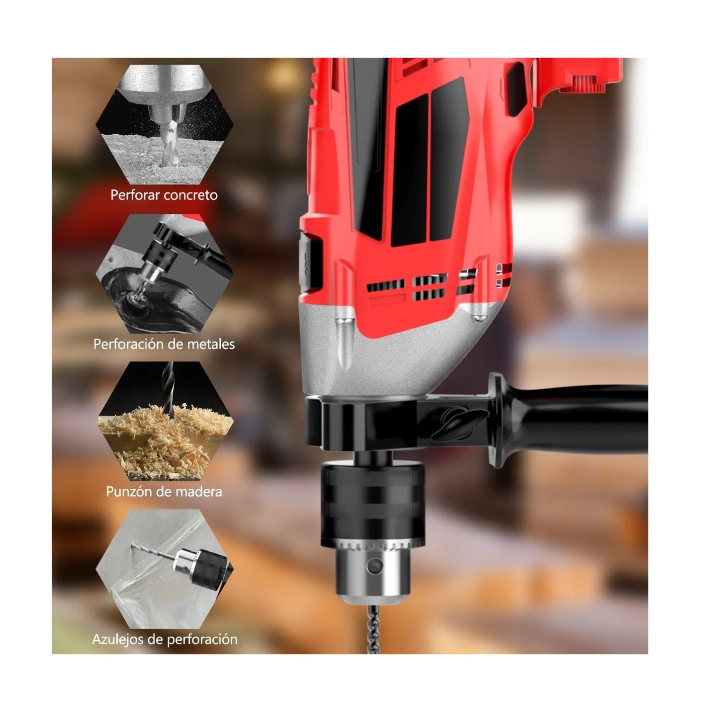 Rotomartillo Taladro Herramienta Perforador Sds 1/2'' 750w