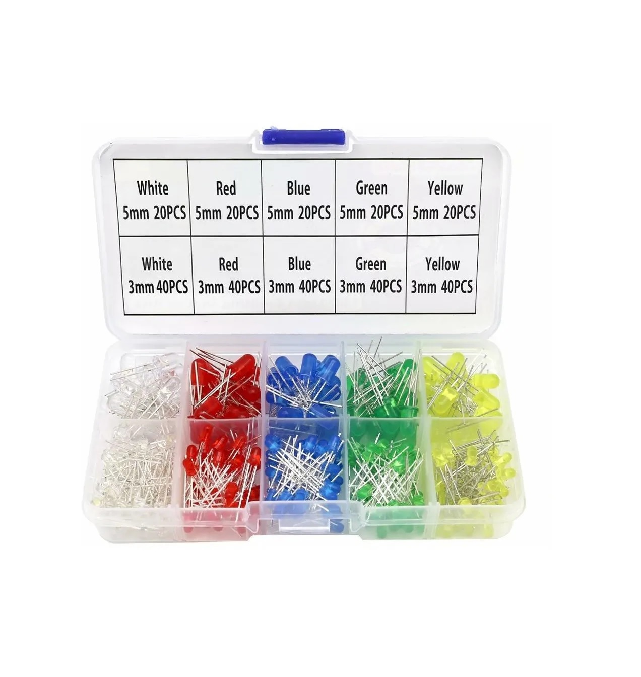 Kit Leds Ultrabrillantes De, 3 Mm 5mm, 5 Colores Disponibles