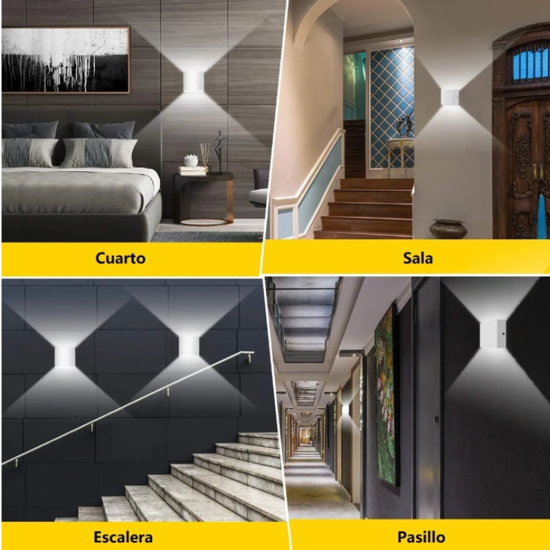 Lampara Arbotante Led Para Pared Interior Luces Decorativas