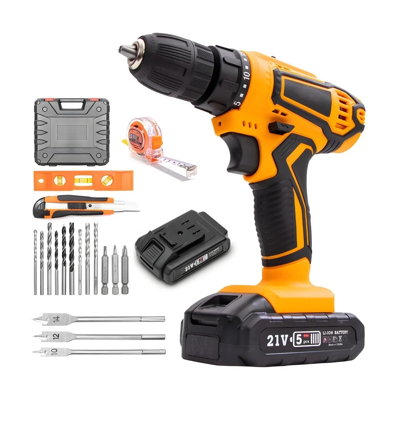 Kit Destornillador Taladro Eléctrico Atornillador Inalambrico