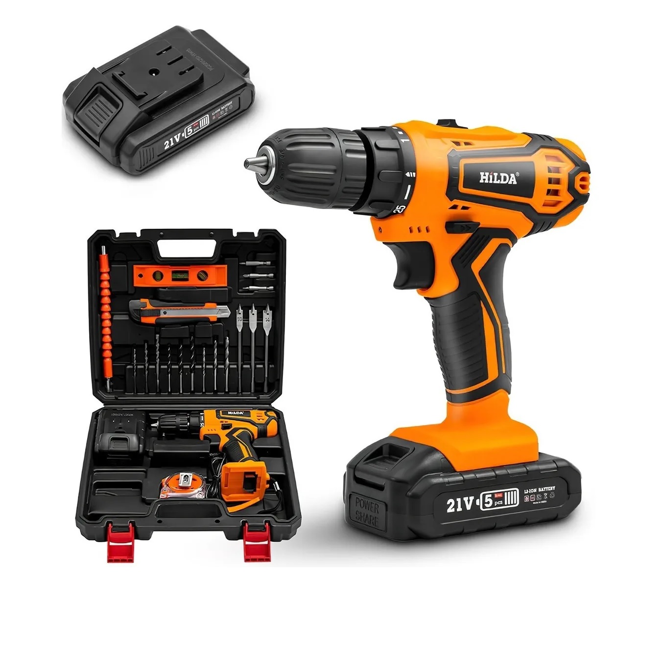 Kit Destornillador Taladro Eléctrico Atornillador Inalambrico