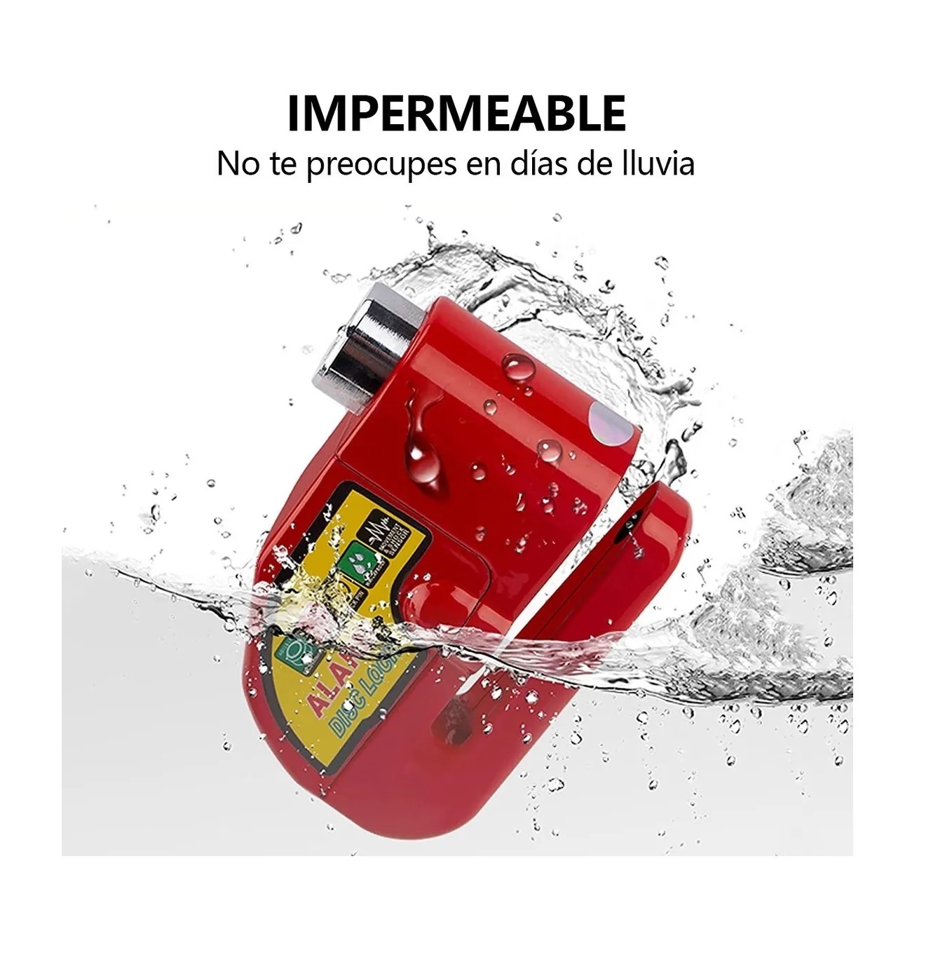 Candado Disco Alarma De Seguridad Moto Accesorios