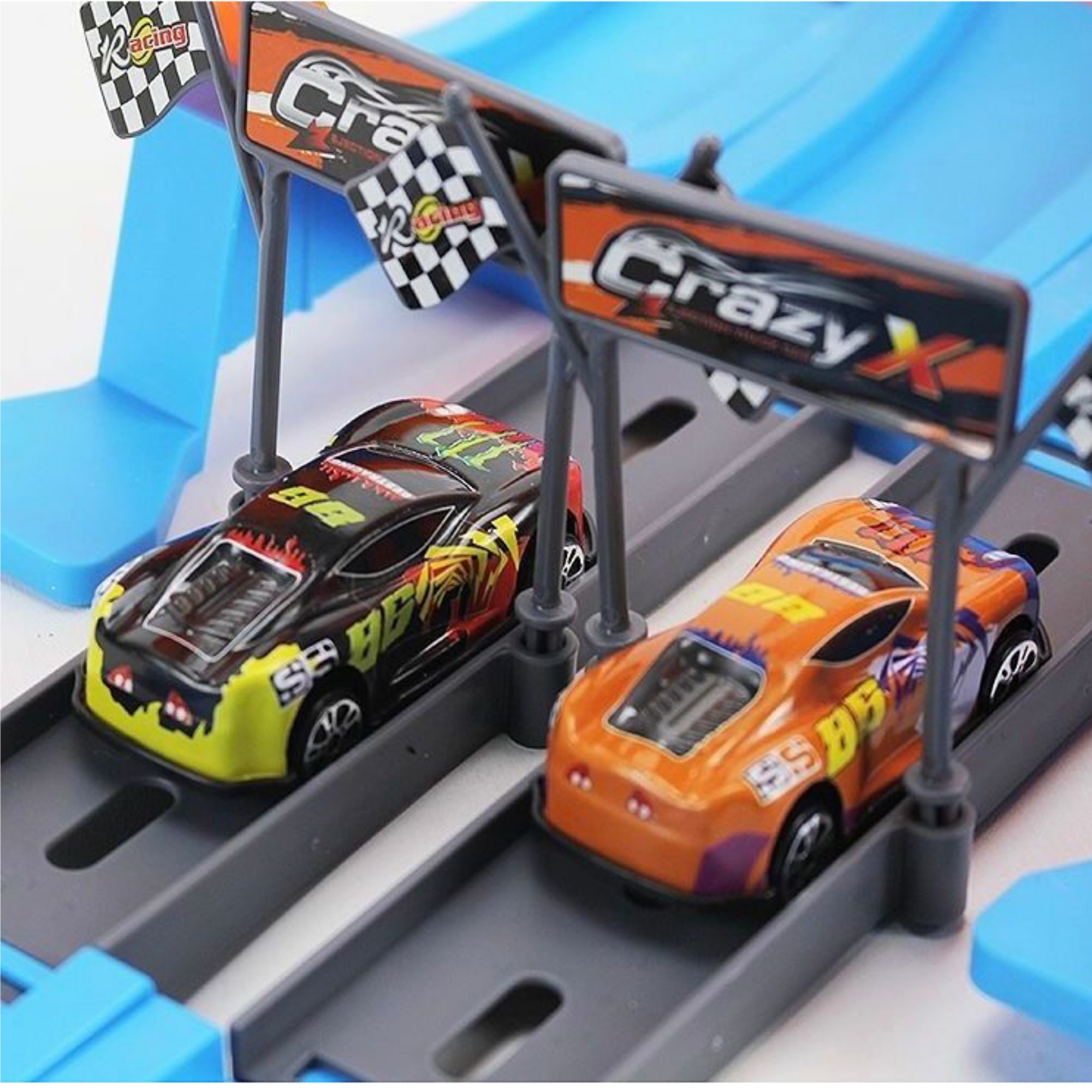 Pista Lanzador De Carros Double Loop Race Track   40 PIEZAS  