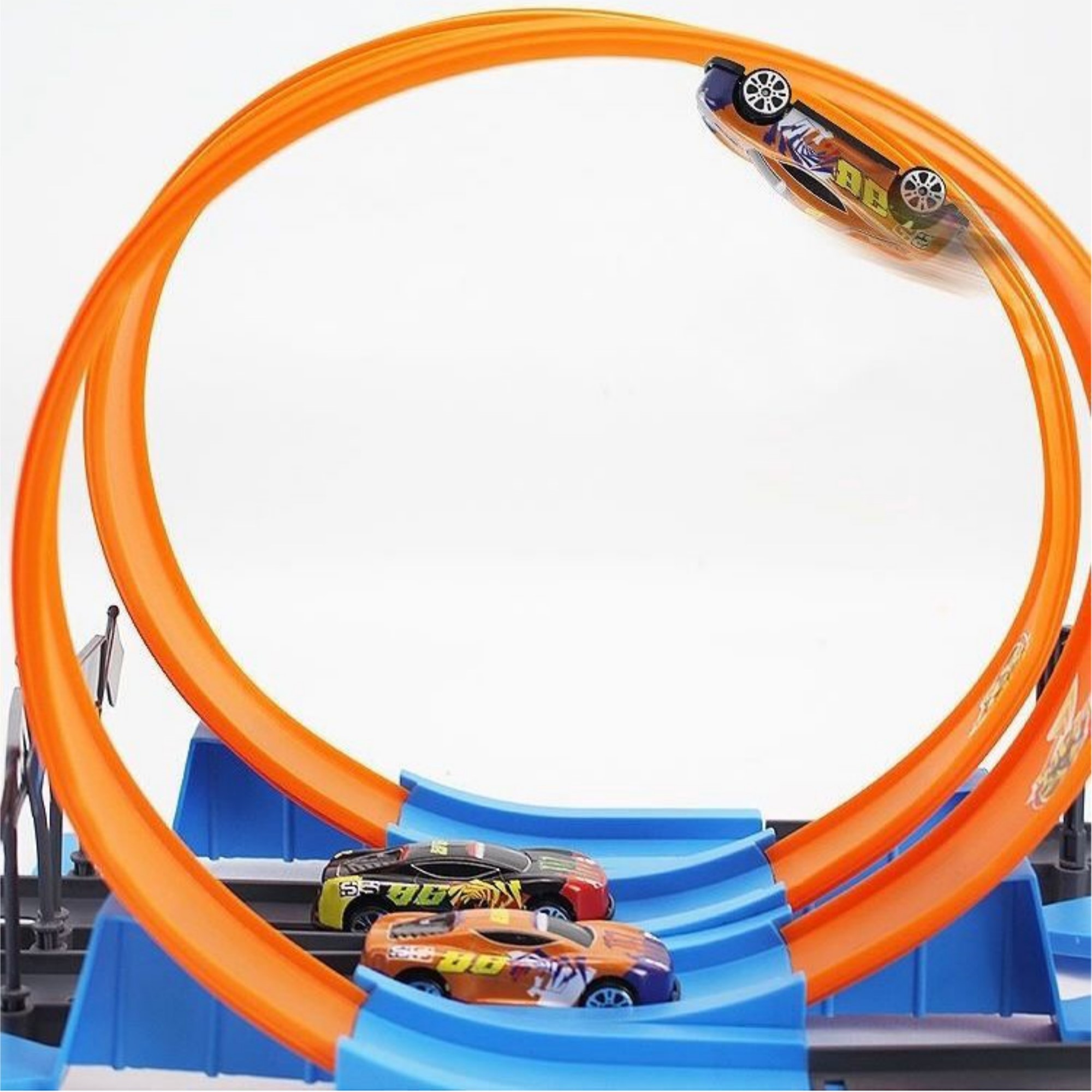 Pista Lanzador De Carros Double Loop Race Track   40 PIEZAS  
