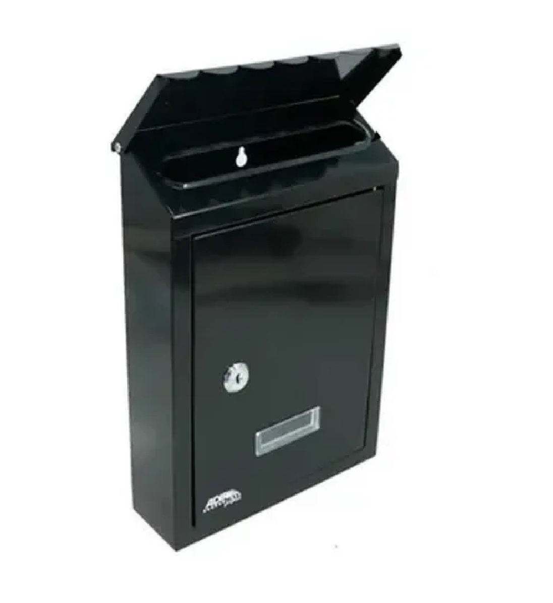 Buzón Para Cartas Con Llave Negro Metálico