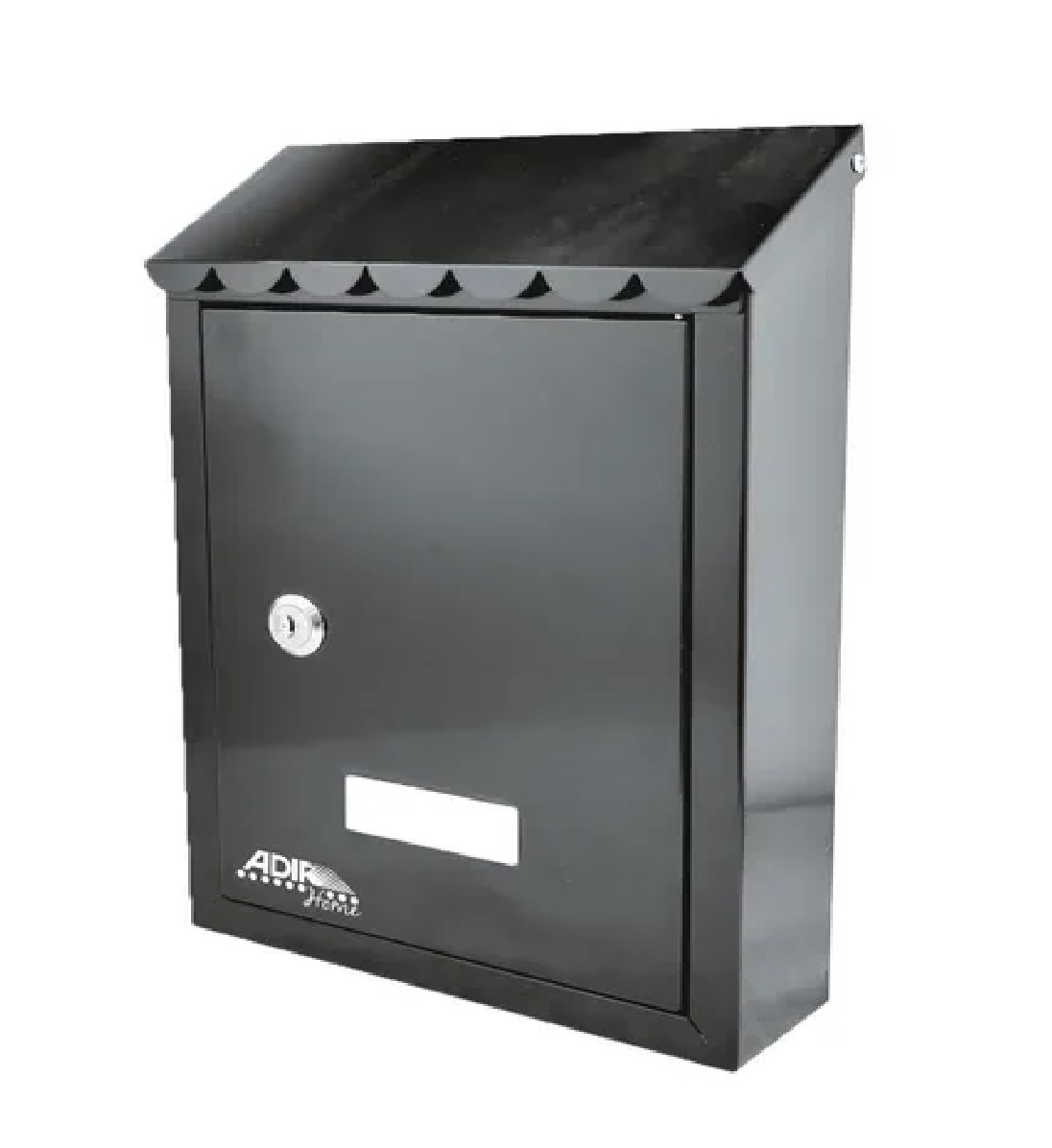 Buzón Para Cartas Con Llave Negro Metálico