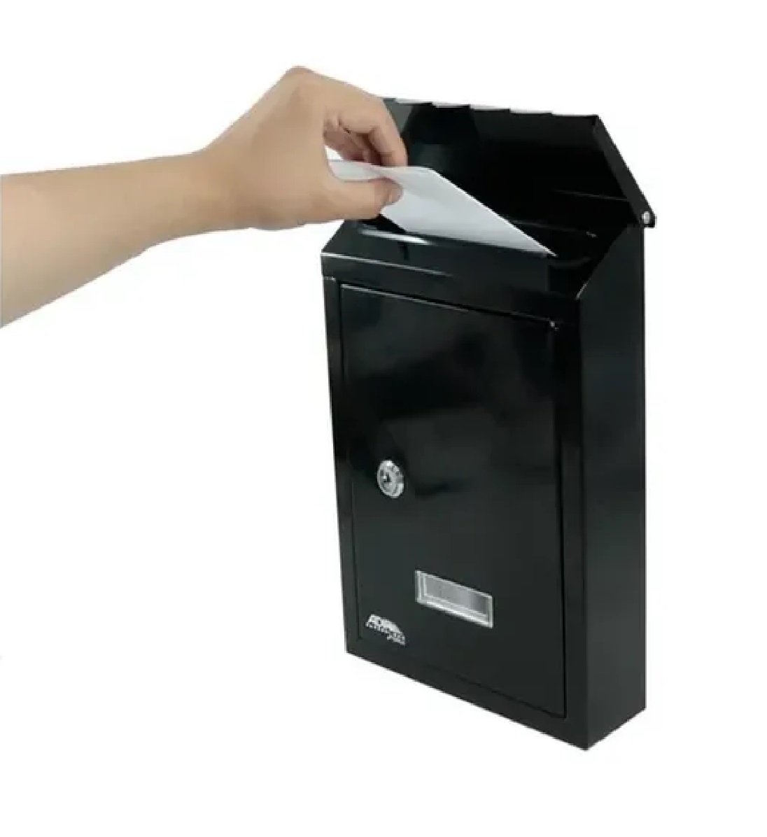 Buzón Para Cartas Con Llave Negro Metálico