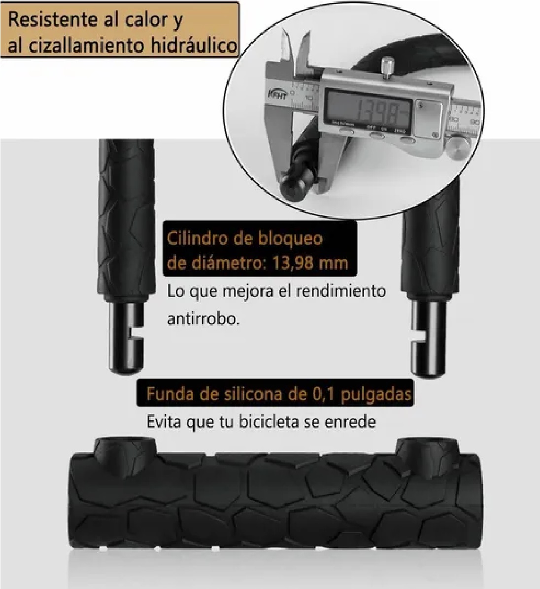 Candado Rigido Tipo U Para Bicicleta Motocicleta Con 2llaves
