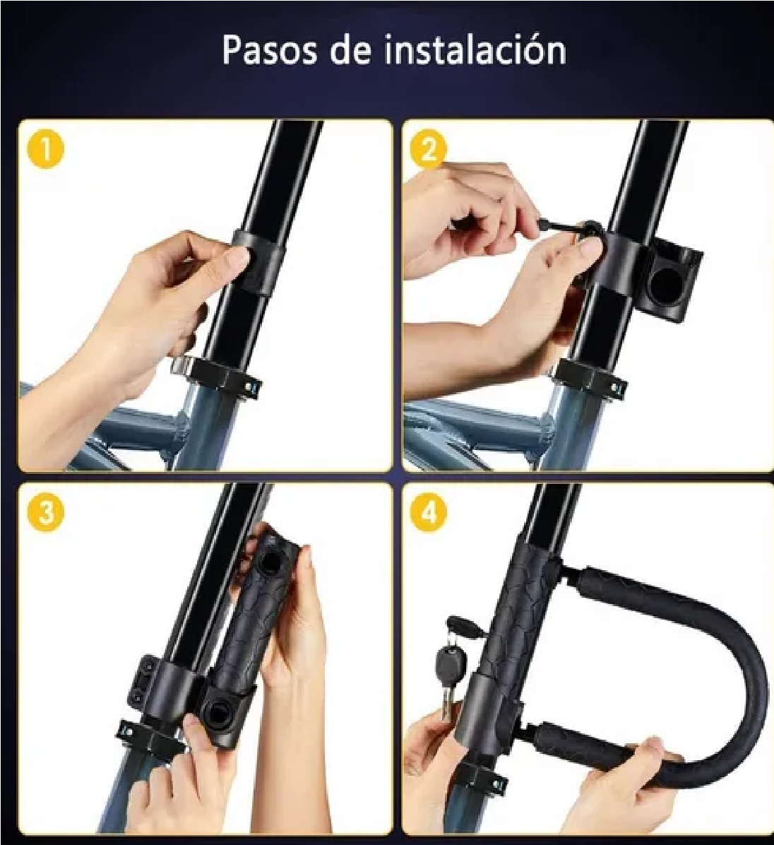 Candado Rigido Tipo U Para Bicicleta Motocicleta Con 2llaves