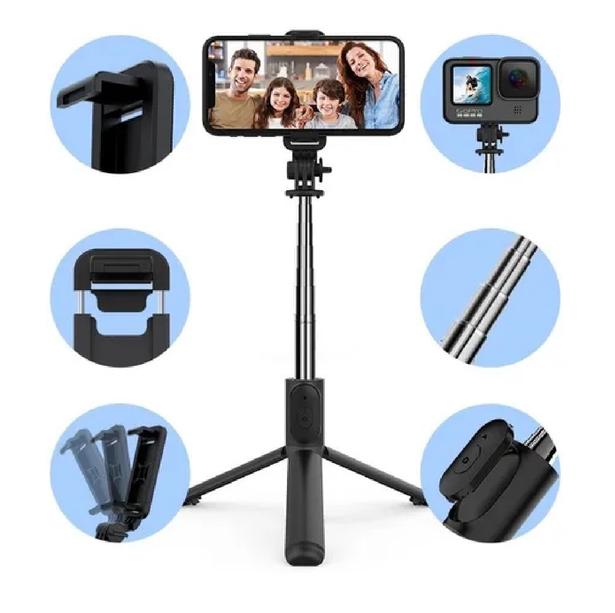 Palo Selfies Trípode Bluetooth Selfie Stick Remoto
