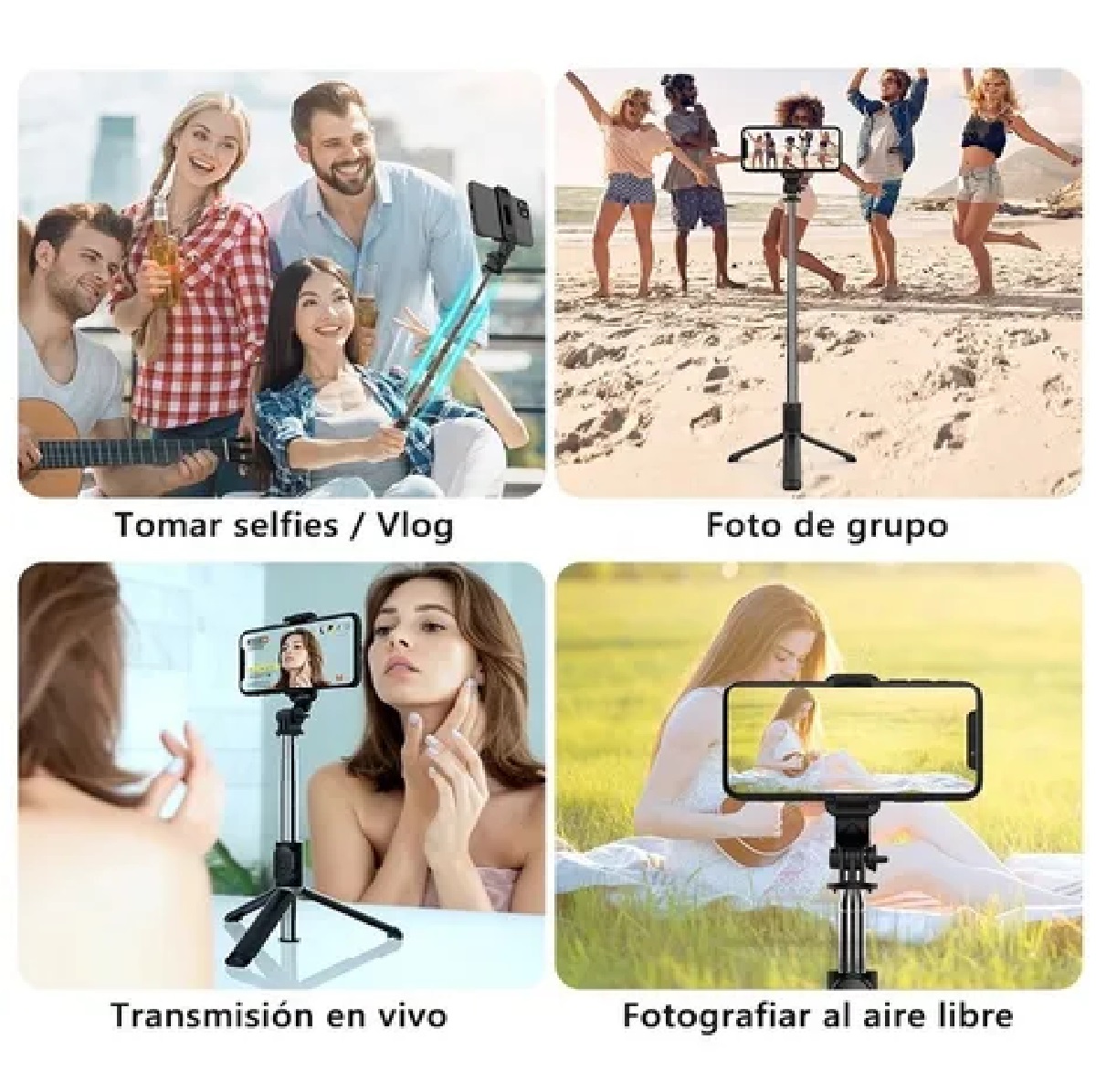 Palo Selfies Trípode Bluetooth Selfie Stick Remoto