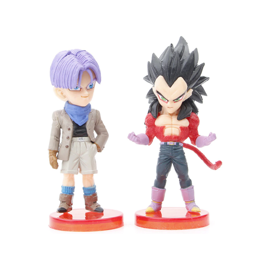 Kit 6 Juguetes Muñecos Dragon Ball GT Goku, Vegeta, Pan, Trunks y No.17