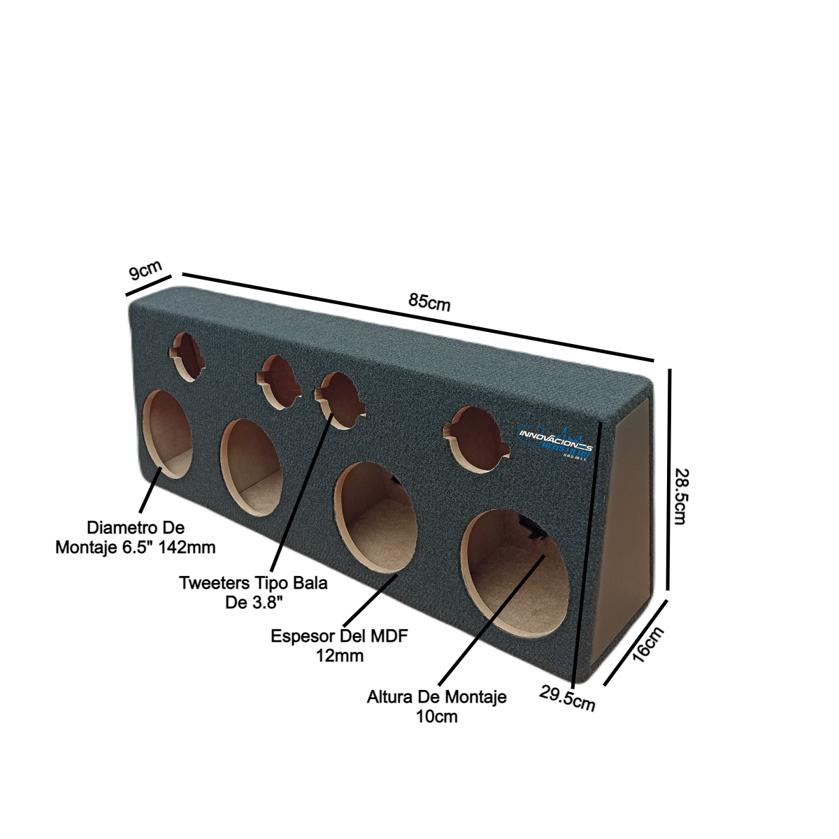 Cajon Para 4 Bocinas De 6.5 Pulgadas Y 4 Tweeters Tipo Bala
