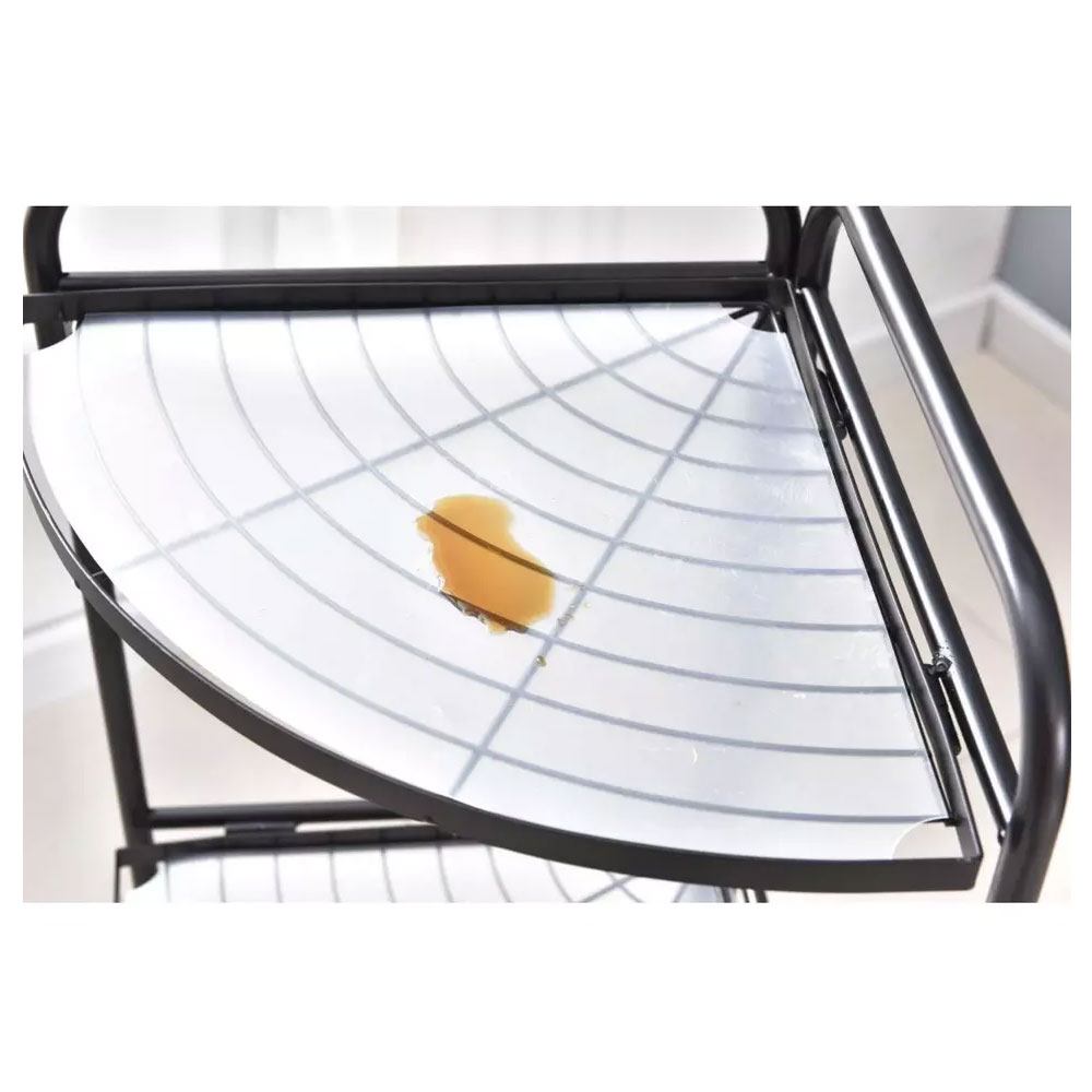 Estante Plegable esquinero de 4 Niveles Organizador de Almacenamiento Multifuncional