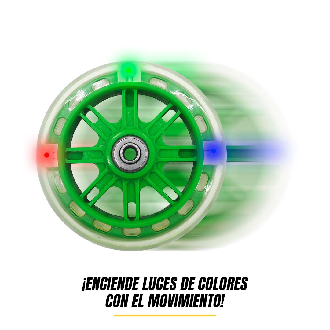 Llantitas Llantas Entrenadoras Bicicleta Con Luz Bici Rodado 12-20 Verdes