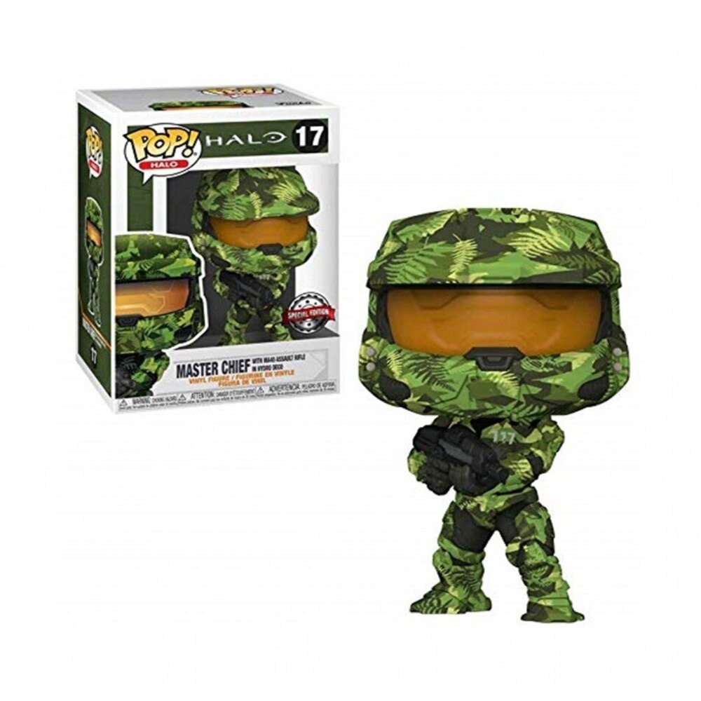 Funko Pop Halo - Master Chief With Ma40 Assault Rifle In Hydro Deco #17 Special Edition