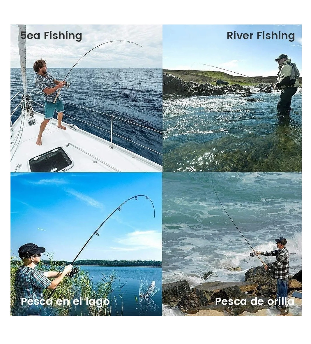 Kit De Pesca Para Mar Combo De Accesorios, kit de pesca