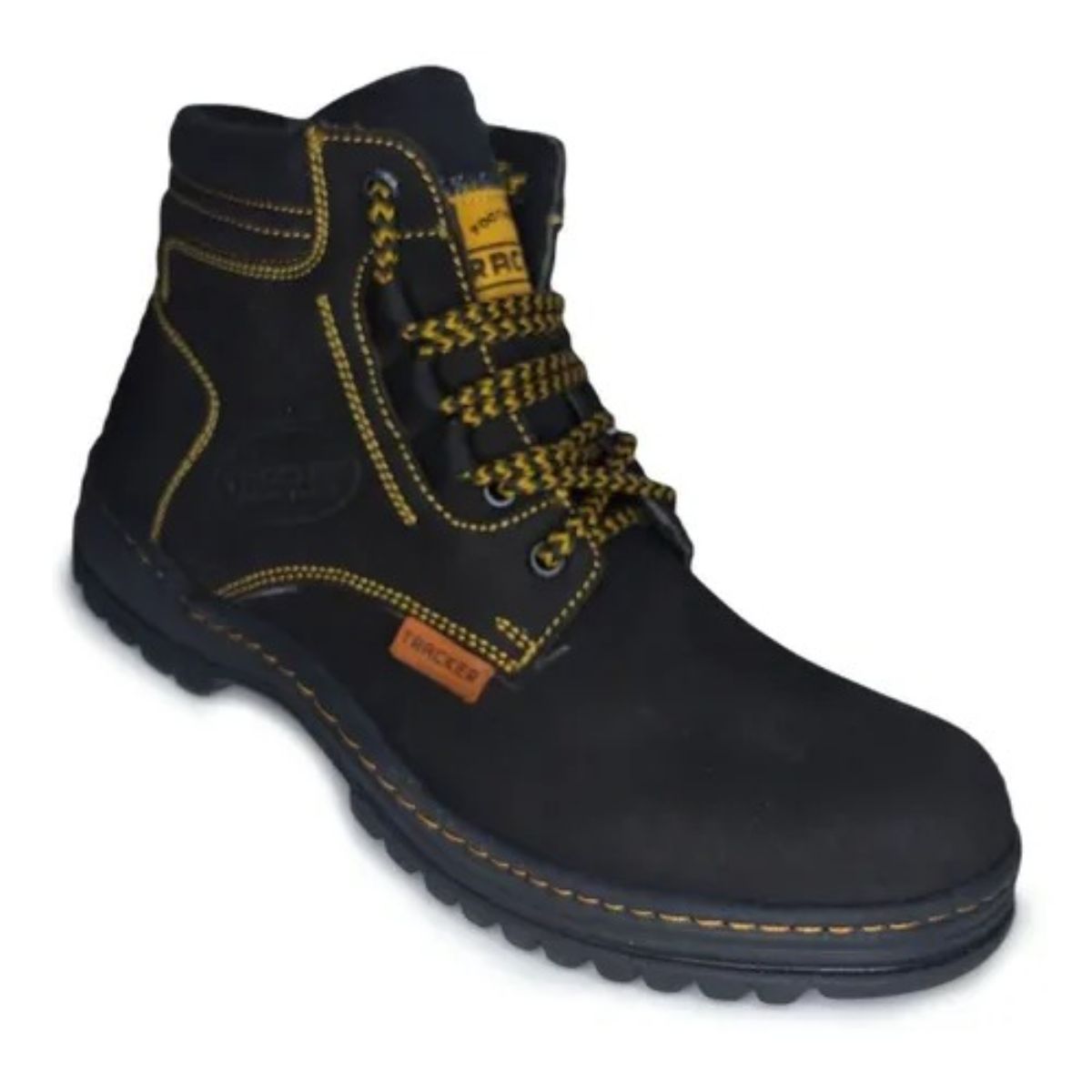 Bota Piel Trabajo Industrial Sin Casquillo Cosida Tracker
