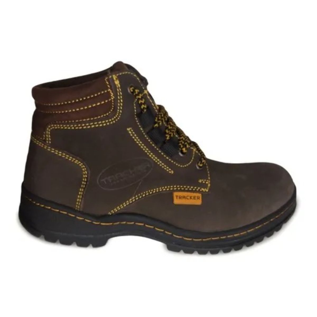 Bota Piel Trabajo Industrial Sin Casquillo Cosida Tracker