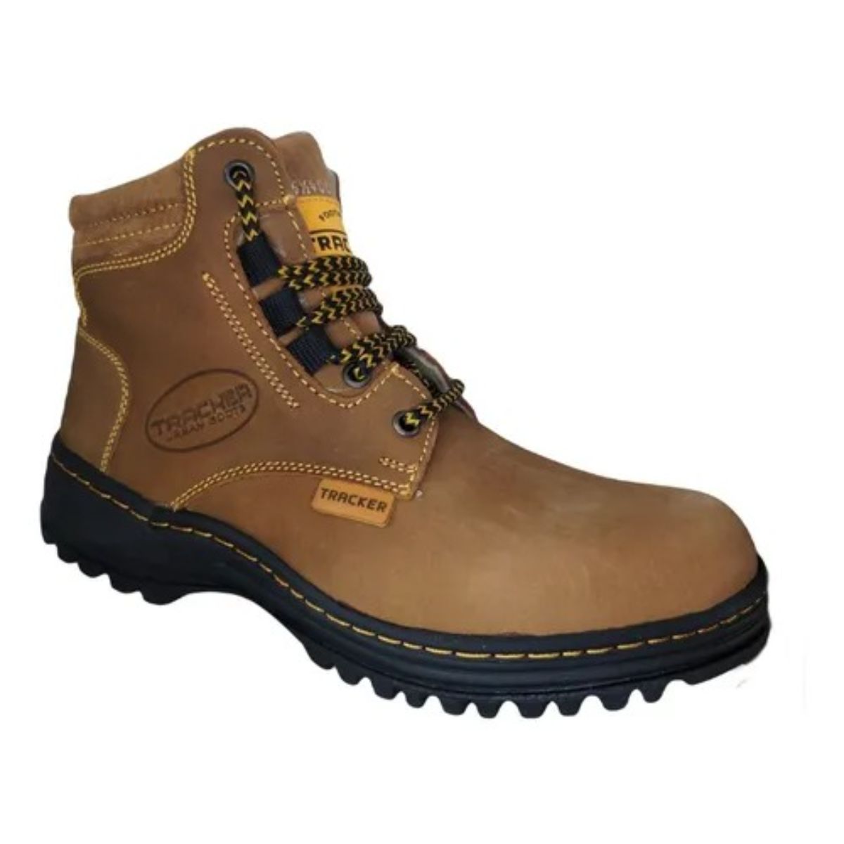Bota Piel Trabajo Industrial Sin Casquillo Cosida Tracker