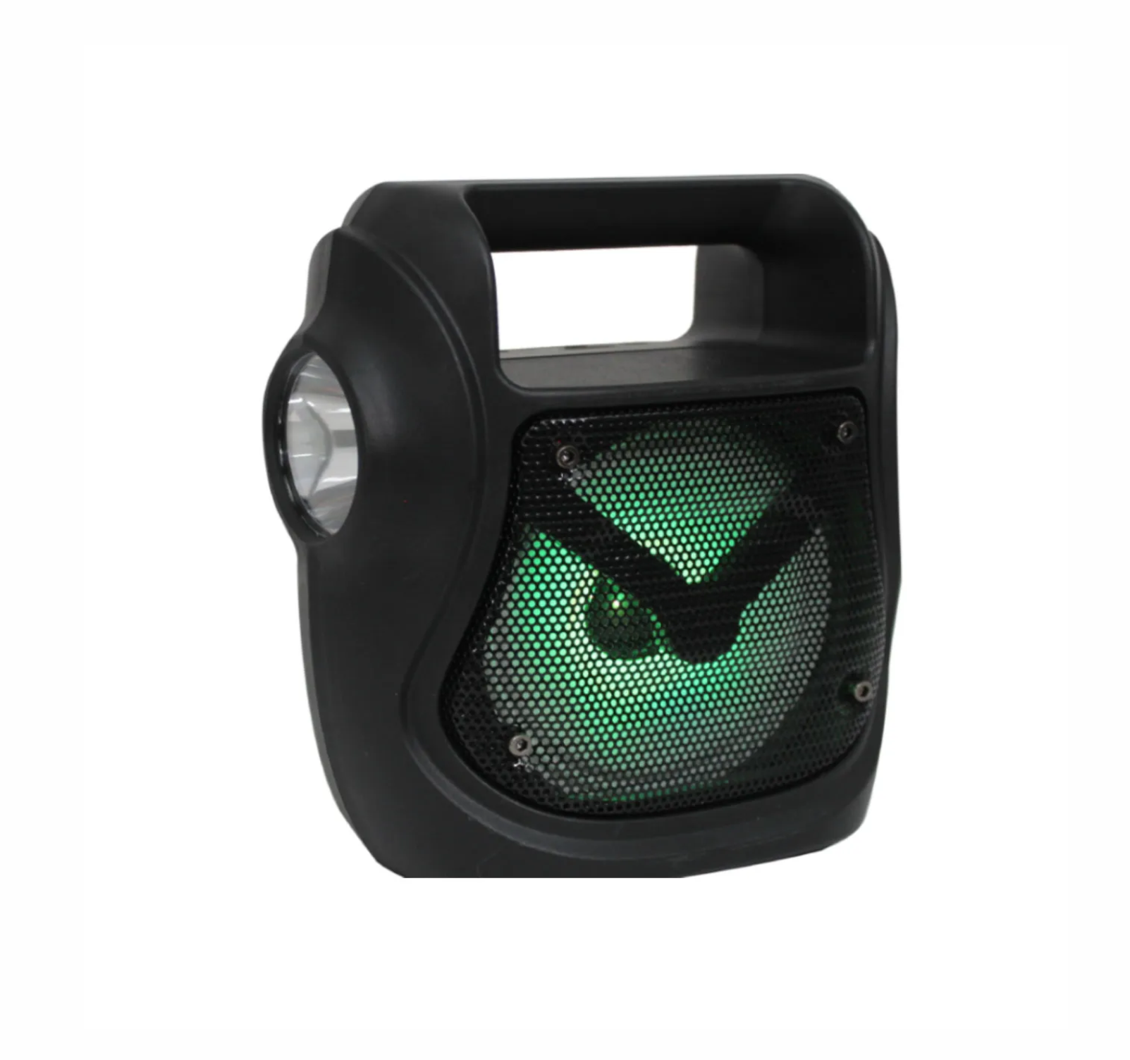 Bocina Bluetooth de 4 pulgadas con linterna integrada Radio FM Luz LED Entradas USB micro SD portátil batería recargable 1535