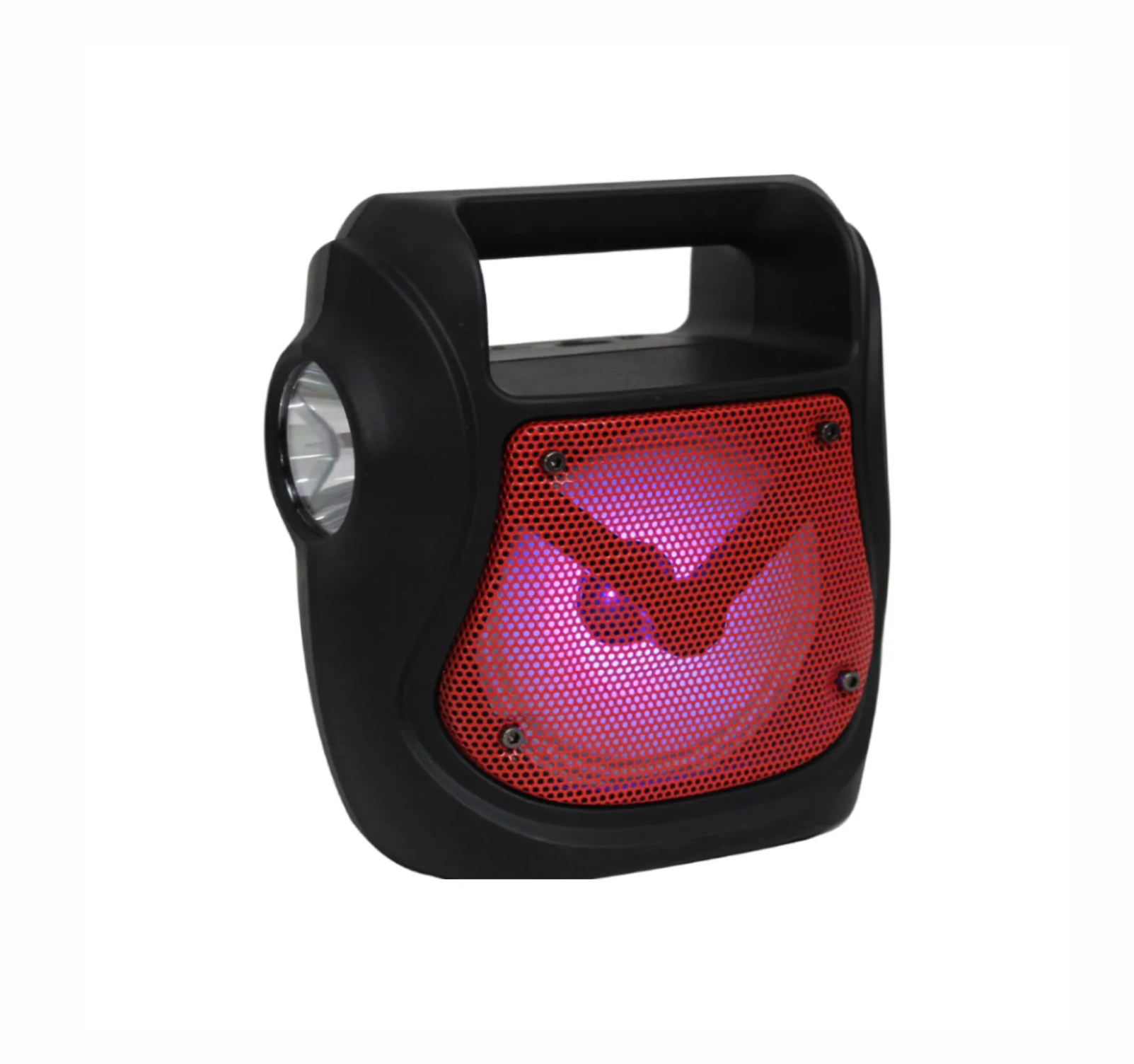 Bocina Bluetooth de 4 pulgadas con linterna integrada Radio FM Luz LED Entradas USB micro SD portátil batería recargable 1535
