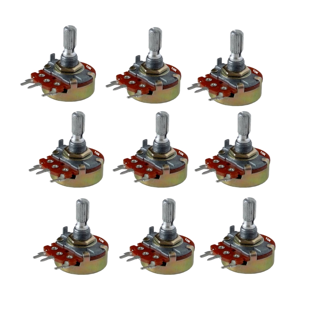 10 Piezas Potenciómetro Lineal 10K