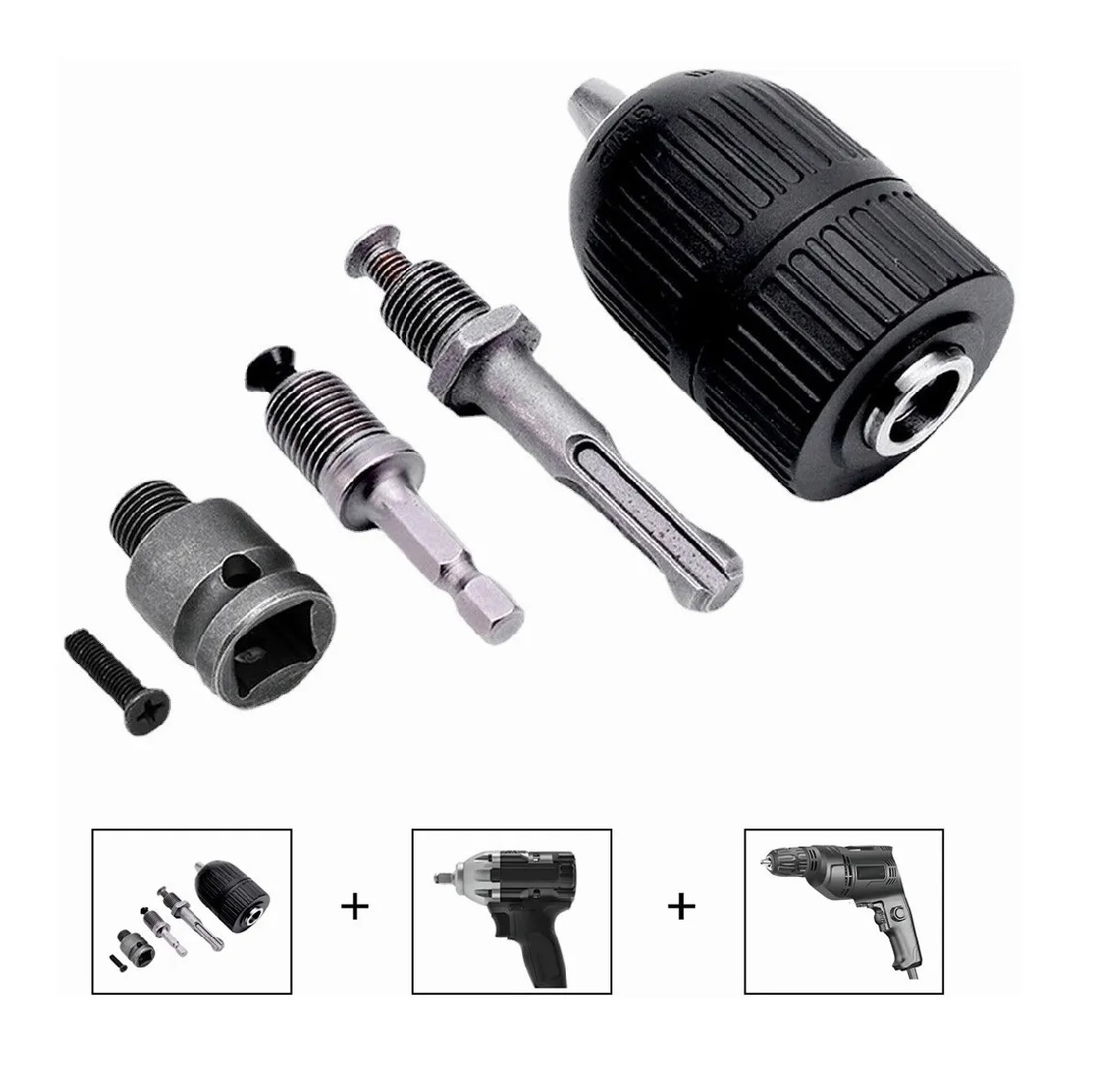 Broquero Chuck 1/2 Adaptador Sds Plus Destornillador Impact