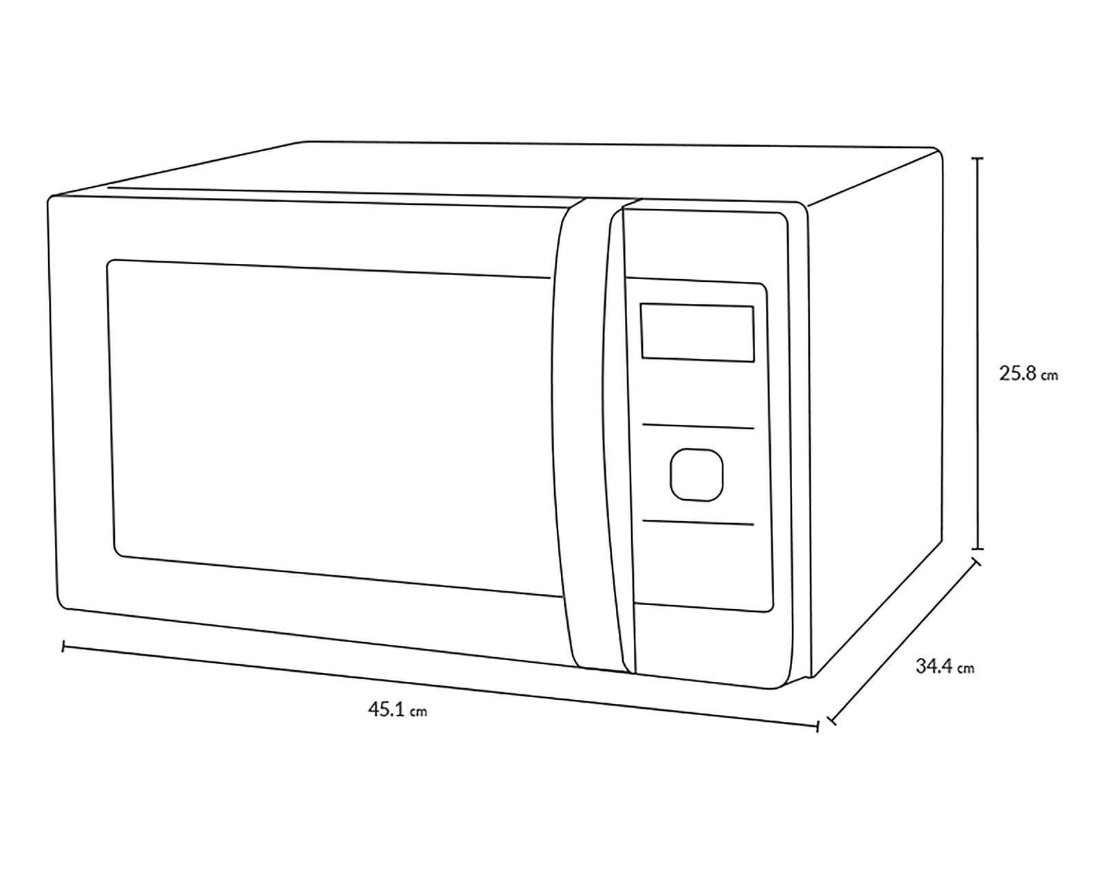 Horno microondas 0.7p3 abierto manija silver winia