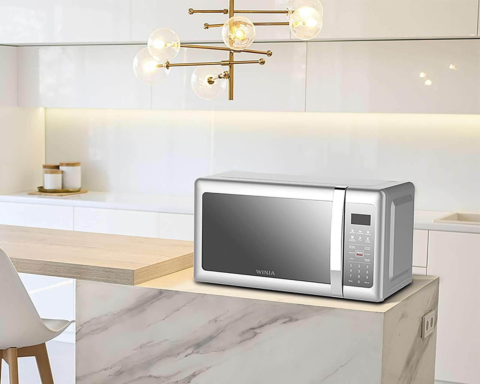 Horno microondas 0.7p3 abierto manija silver winia