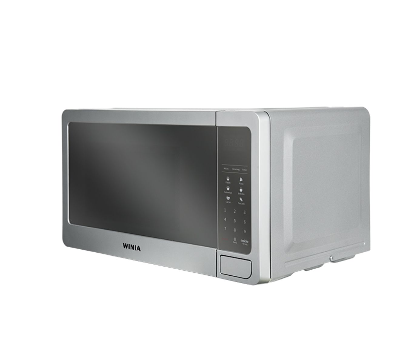 Horno microondas 0.7p3 puerta de cristal abierto boton silver winia