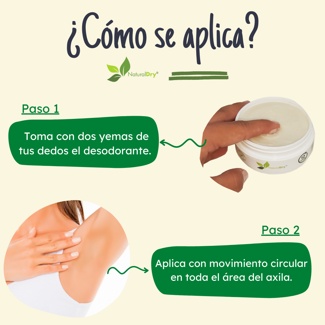 NaturalDry - 1  Desodorante corporal en crema Light - Sin aluminio - Neutraliza el mal olor