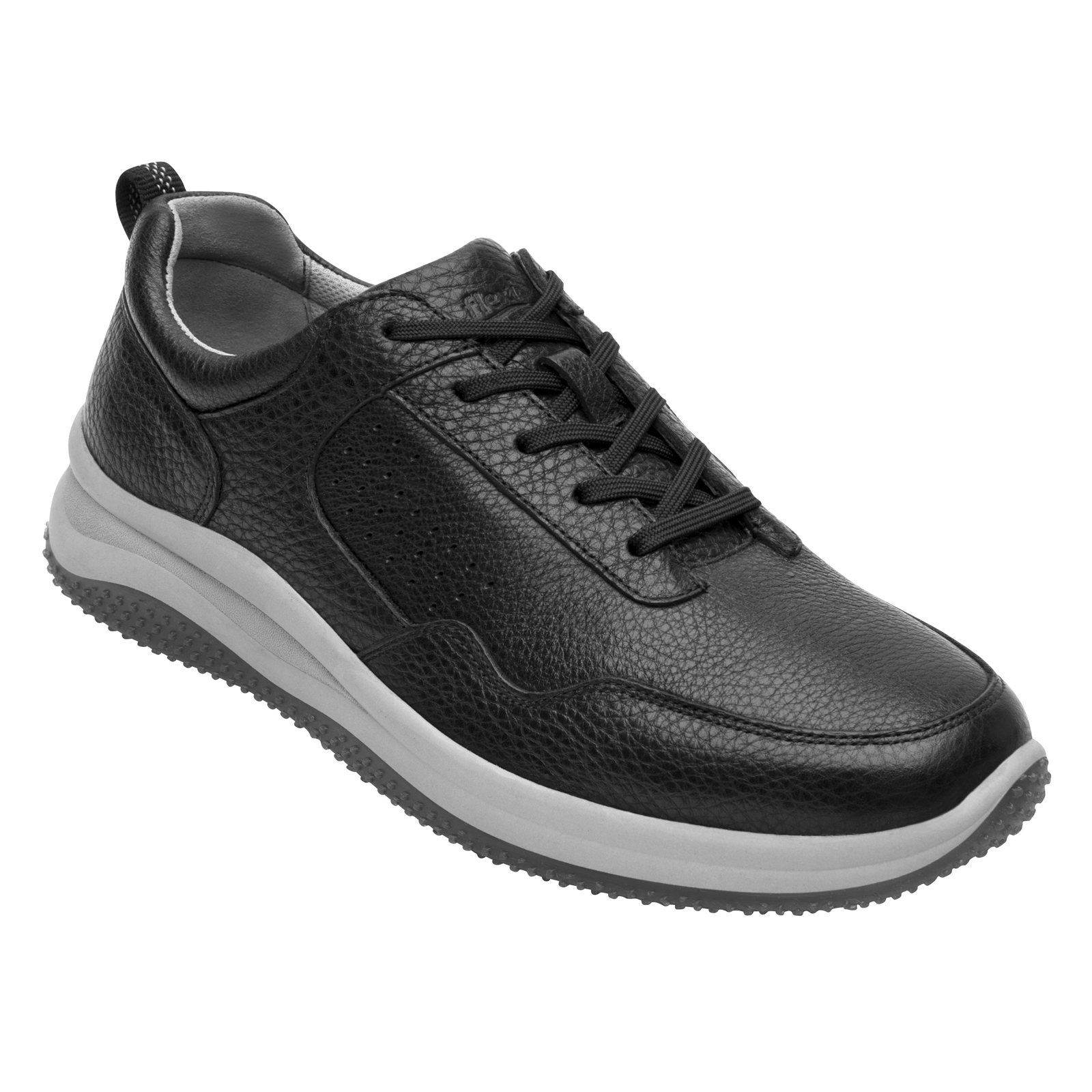 Tenis Urbano Flexi Hombre Sneaker Piel 410701 Negro Original