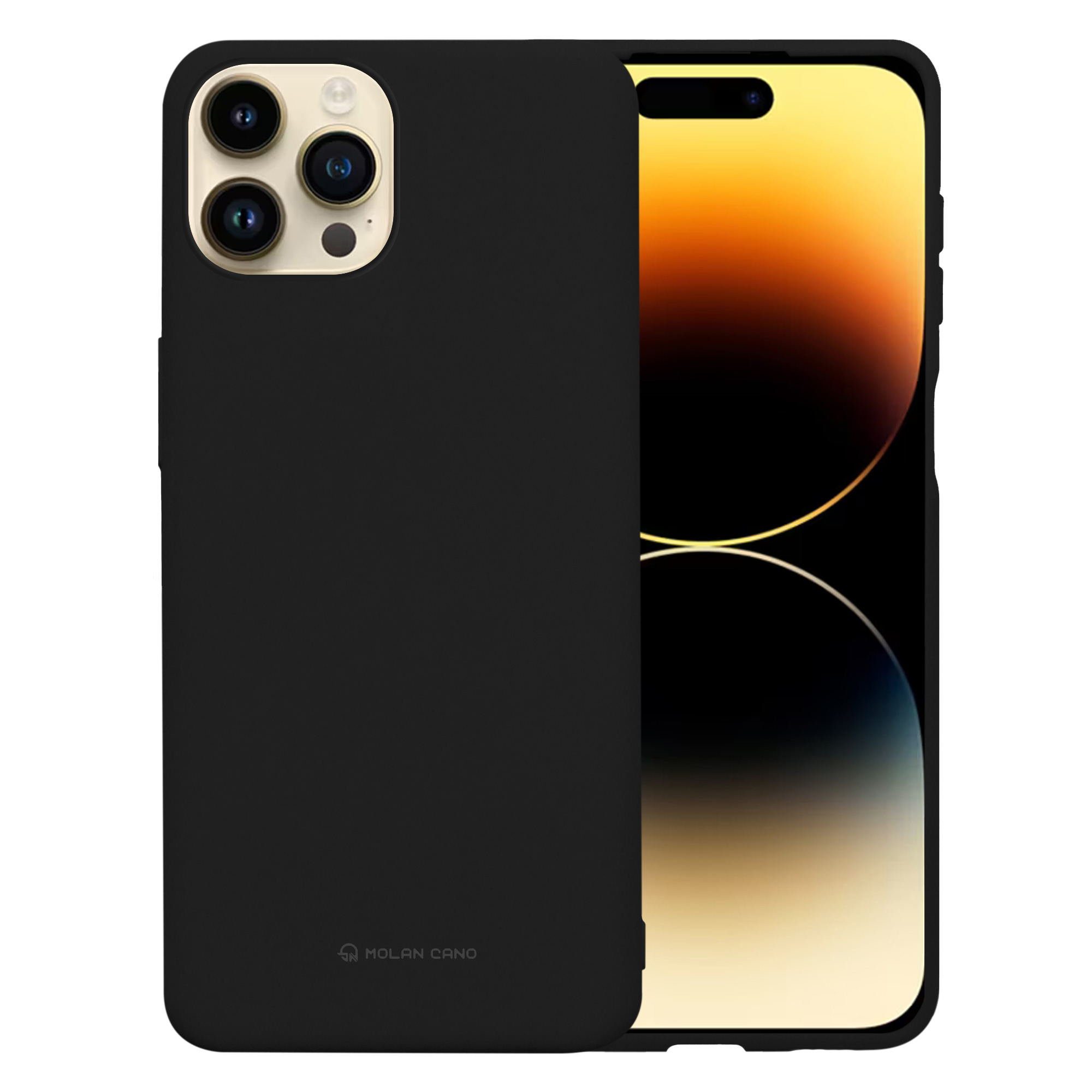 Funda de Silicon Suave Molan Cano para iPhone 14 Pro Negro