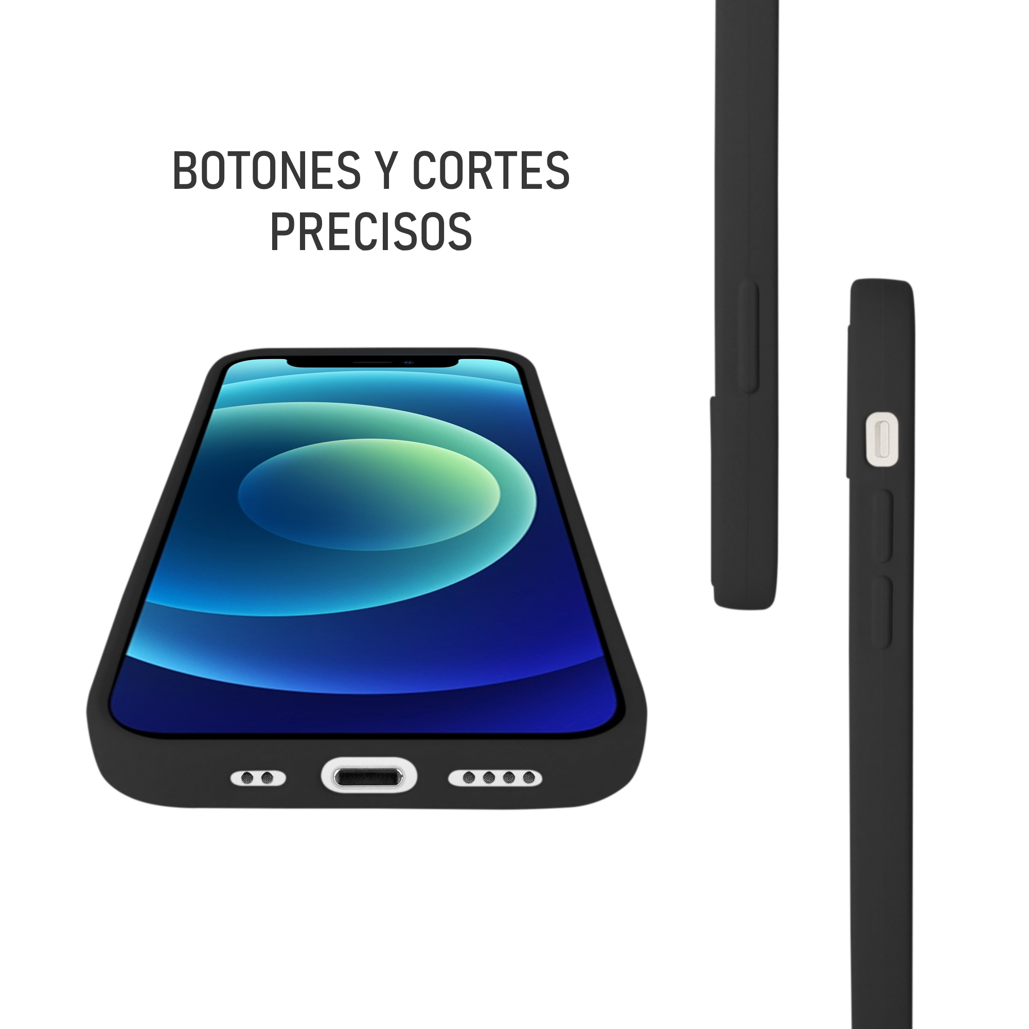 Funda de Silicon Suave Molan Cano para iPhone 14 Pro Negro