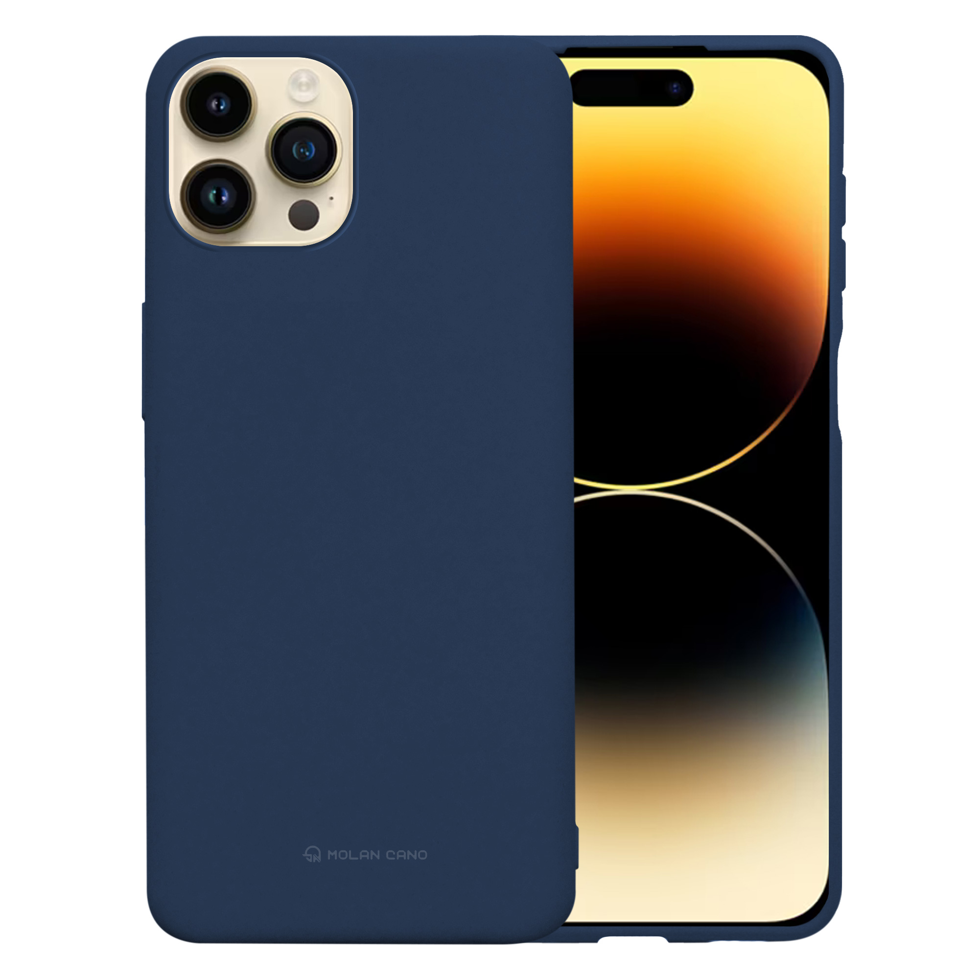 Funda de Silicon Suave Molan Cano para iPhone 14 Pro Azul