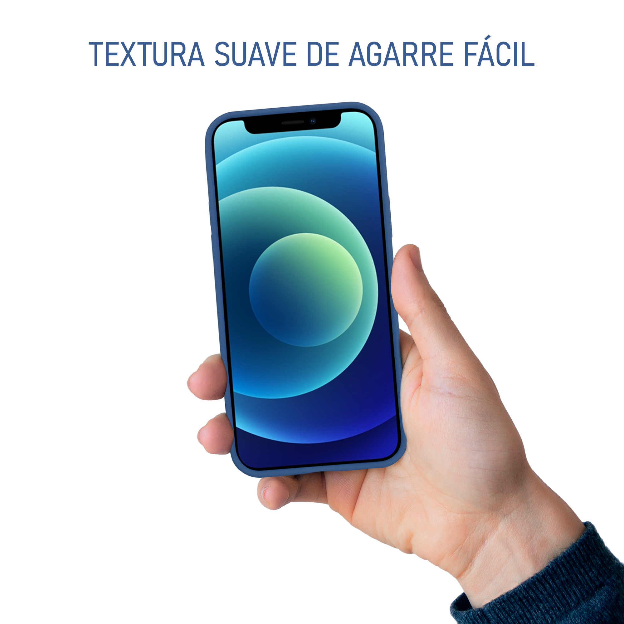 Funda de Silicon Suave Molan Cano para iPhone 14 Pro Azul